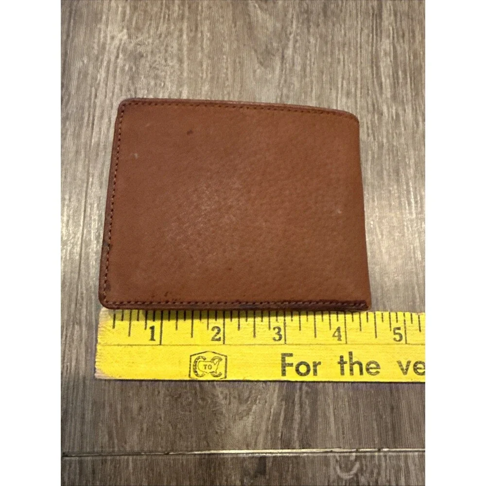 Hand Tooled Bifold Leather Wallet with Embossed Bear - NEW
